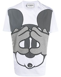 Iceberg Mickey Mouse Print T Shirt