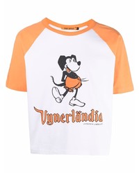 Vyner Articles Mickey Print Colour Block T Shirt
