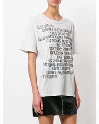 Saint Laurent Mirrored Slogan Print T Shirt