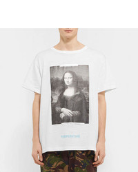 Off-White Mona Lisa Printed Cotton Jersey T Shirt