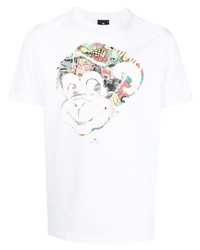 PS Paul Smith Monkey Print Organic Cotton T Shirt