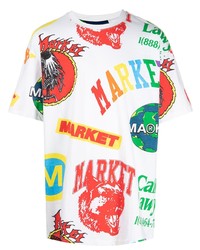 MARKET Monogram Logo Print Cotton T Shirt