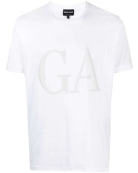 Giorgio Armani Monogram Logo Print T Shirt