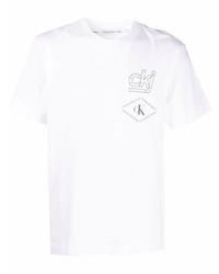 Calvin Klein Jeans Monogram Print Cotton T Shirt