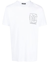 costume national contemporary Monogram Print Cotton T Shirt