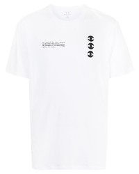 Armani Exchange Motif Print Cotton T Shirt