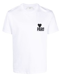 Ami Paris Motif Print Short Sleeve T Shirt
