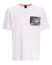 BOSS Motorbike Print Cotton T Shirt