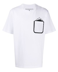 White Mountaineering Mountain Print Pocket T Shirt