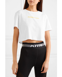 Kith Mulberry Cropped Printed Cotton Jersey T Shirt