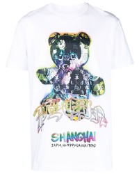 Philipp Plein Multicolor Teddy Bear Back Print T Shirt