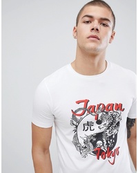ASOS DESIGN Muscle Fit T Shirt With Souvenir Print