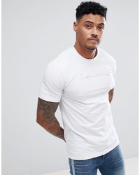 Good For Nothing Muscle T Shirt In White With Script Logo