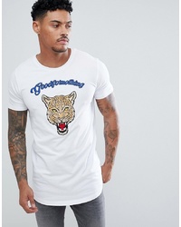 Good For Nothing Muscle T Shirt With Tiger Print