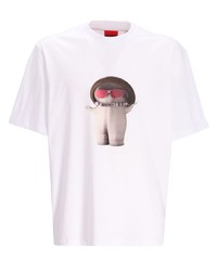 Hugo Mushroom Print Cotton T Shirt