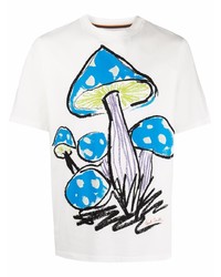 Paul Smith Mushroom Print Crew Neck T Shirt