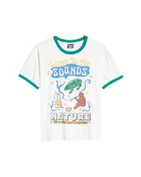 CONEY ISLAND PICNIC Nature Sounds Graphic Ringer Tee In White W At Nordstrom