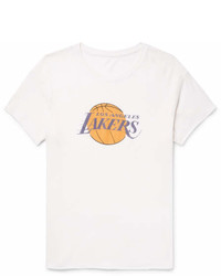 The Elder Statesman Nba Los Angeles Lakers Printed Cashmere And Silk Blend T Shirt