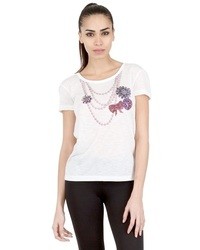 Necklace Printed Jersey T Shirt