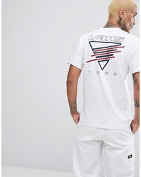 Vans Neon Triangle T Shirt With Back Print In White Va3heywht
