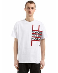 Raf Simons New Order Print Cotton Jersey T Shirt