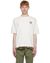 AAPE BY A BATHING APE Off White Cotton T Shirt