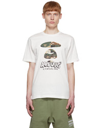 AAPE BY A BATHING APE Off White Cotton T Shirt