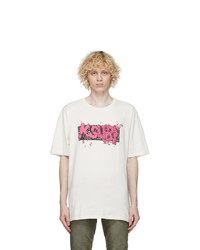 Ksubi Off White Trashed Bleached T Shirt