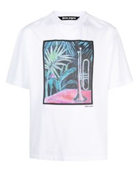 Palm Angels Oil On Canvas Cotton T Shirt