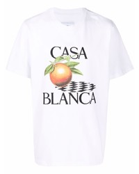 Casablanca Orange Print T Shirt