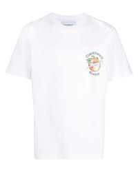 Casablanca Orbite Autour De Lorange Print Short Sleeve T Shirt