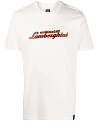 Automobili Lamborghini Organic Cotton Logo Print T Shirt