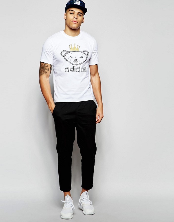 Adidas Nigo Bear Women’s T-Shirt 25 Originals White Shirt Medium Med M