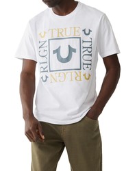 True Religion Brand Jeans Overt Logo Cotton Graphic Tee In Optic White At Nordstrom