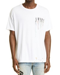 Amiri Paint Drip Core Logo Graphic Tee In White At Nordstrom