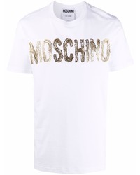 Moschino Paint Effect Logo T Shirt