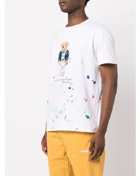 Polo Ralph Lauren Paint Splatter Bear Print T Shirt