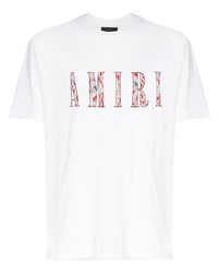 Amiri Paisley Logo Cotton T Shirt