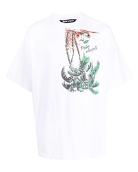 Palm Angels Palm Print Organic Cotton T Shirt