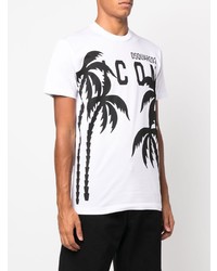 DSQUARED2 Palm Tree Logo Print T Shirt
