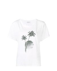 Saint Laurent Palm Tree Sunset Print T Shirt