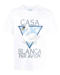 Casablanca Par Avion Screen Printed T Shirt