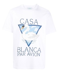 Casablanca Par Avion Screen Printed T Shirt