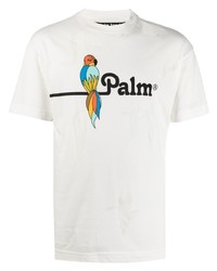 Palm Angels Parrot Vintage Tee White Black