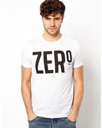 Paul Smith Jeans T Shirt In Zero Print Slim Fit White