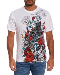 Robert Graham Peconic Floral Cotton Graphic Tee In White At Nordstrom