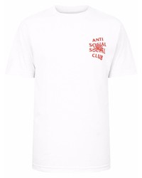 Anti Social Social Club Pedal Logo Print T Shirt