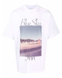 BLUE SKY INN Photograph Print Cotton T Shirt