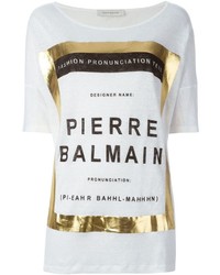 Pierre Balmain Foil Print T Shirt