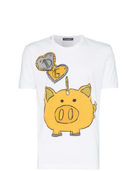 Dolce & Gabbana Pig Graphic Cotton T Shirt
